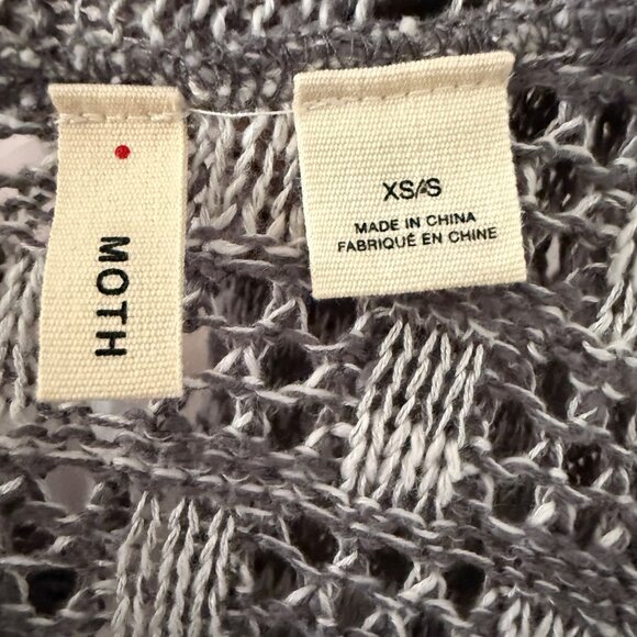 Moth Chicago Open Knit Sleeveless Cardigan Vest XS/S - Picture 6 of 7